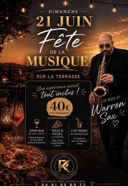 Fête de la Musique à Marseille Château-Gombert : Sunset, Pizzas & Saxo au Roof Kitchen