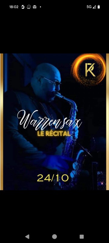 Soirée musicale Warren Sax Le récital ce jeudi 24 octobre